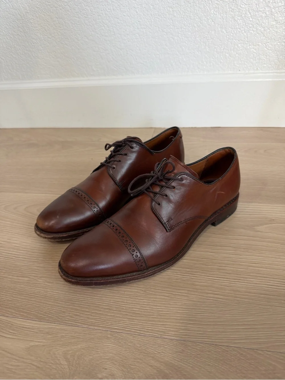 Allen Edmonds Brown Cap-Toe Derby Shoes